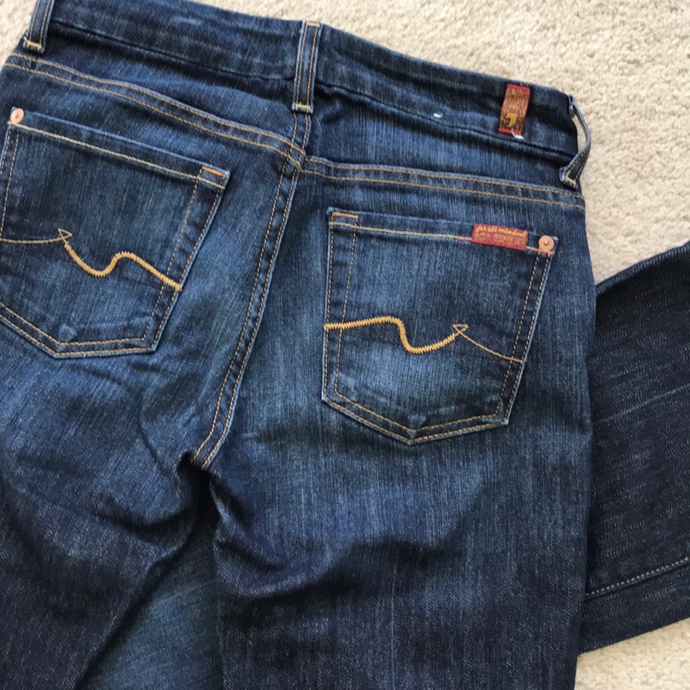 7 for all mankind dark denim jeans